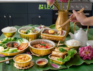 Khay nhôm đựng thức ăn tiệc đa dạng từ LEO