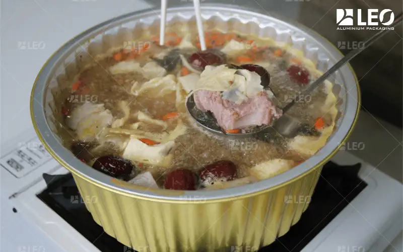 Khay nhôm tiện lợi, hâm nóng trực tiếp được trên bếp