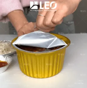 Khay nhôm đựng súp kín, chống tràn đổ, giữ nhiệt tốt