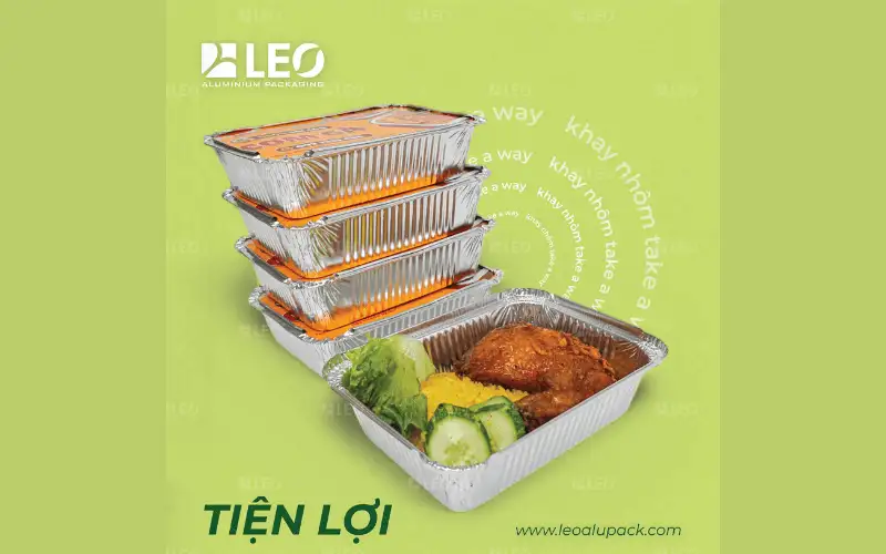 Hộp nhôm cứng cáp, xếp chồng nhiều phần không lo móp méo