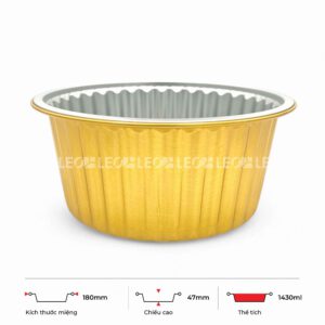 Đại lý phân phối 29 Khay nhôm tròn cao cấp 1430ml