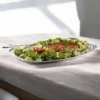 Ảnh thực tế minh họa khay nhôm oval 2670ml đựng món ăn (salad cá)