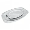 Ảnh nghệ thuật so sánh kích thước khay nhôm oval 2670ml với khay nhôm oval 300ml từ LEO Aluminium Packaging