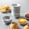 Ảnh nghệ thuật thực tế khay nhôm tròn phổ thông 55ml từ LEO Aluminium Packaging đựng bánh tart trứng