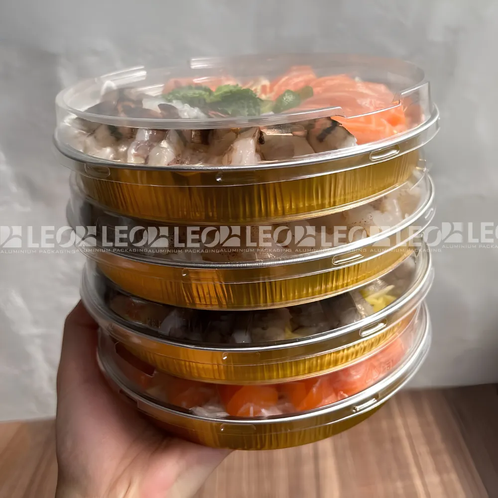 Khay nhôm tròn cao cấp 580ml