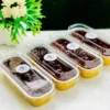 Ảnh thực tế khay nhôm đựng bánh chữ nhật cao cấp 200ml đựng bánh socola