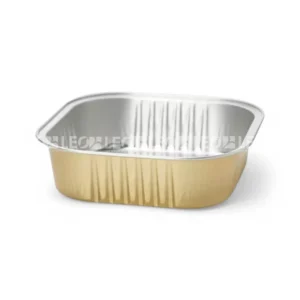Cận cảnh chiều cao khay nhôm vuông cao cấp 100ml từ LEO Aluminium Packaging