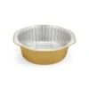 Cận cảnh độ sâu lòng & độ rộng miệng khay nhôm tròn cao cấp 1400ml từ LEO Aluminium Packaging