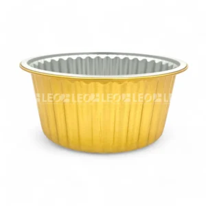 Cận cảnh độ sâu lòng & chiều cao vượt trộng của khay nhôm tròn cao cấp 1430ml từ LEO Aluminium Packaging
