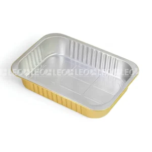 Cận cảnh lòng khay nhôm chữ nhật cao cấp 2166ml từ LEO, rộng rãi