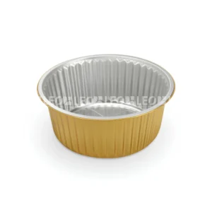 Cận cảnh độ sâu lòng & chiều cao khay nhôm tròn cao cấp 3470ml từ LEO Aluminium Packaging