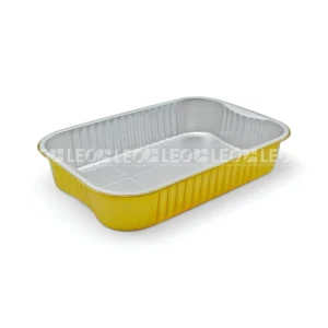 Cận cảnh lòng khay nhôm chữ nhật cao cấp 3588ml, thiết kế viền phẳng