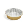 Cận cảnh lòng khay nhôm tròn cao cấp 373ml từ LEO Aluminium Packaging