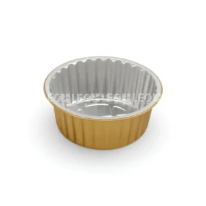 Cận cảnh lòng khay nhôm tròn cao cấp 450ml từ LEO Aluminium Packaging, thích hợp cho các món có nước
