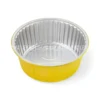 Cận cảnh lòng & thiết kế vành khay phẳng của khay nhôm tròn cao cấp 5000ml từ LEO Aluminium Packaging
