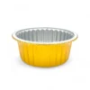 Cận cảnh độ sâu lòng của khay nhôm tròn cao cấp 570ml từ LEO Aluminium Packaging