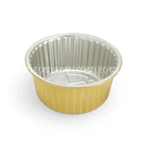 Cận cảnh độ sâu lòng khay nhôm tròn cao cấp 960ml từ LEO Aluminium Packaging