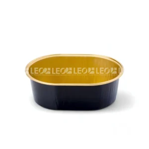 Cận cảnh lòng & vành khay nhôm bánh hình oval cao cấp 68ml từ LEO Aluminium Packaging
