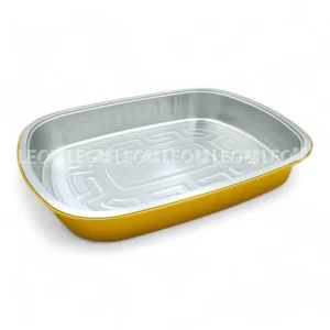 Cận cảnh lòng khay nhôm oval cao cấp 1790ml từ LEO Aluminium Packaging