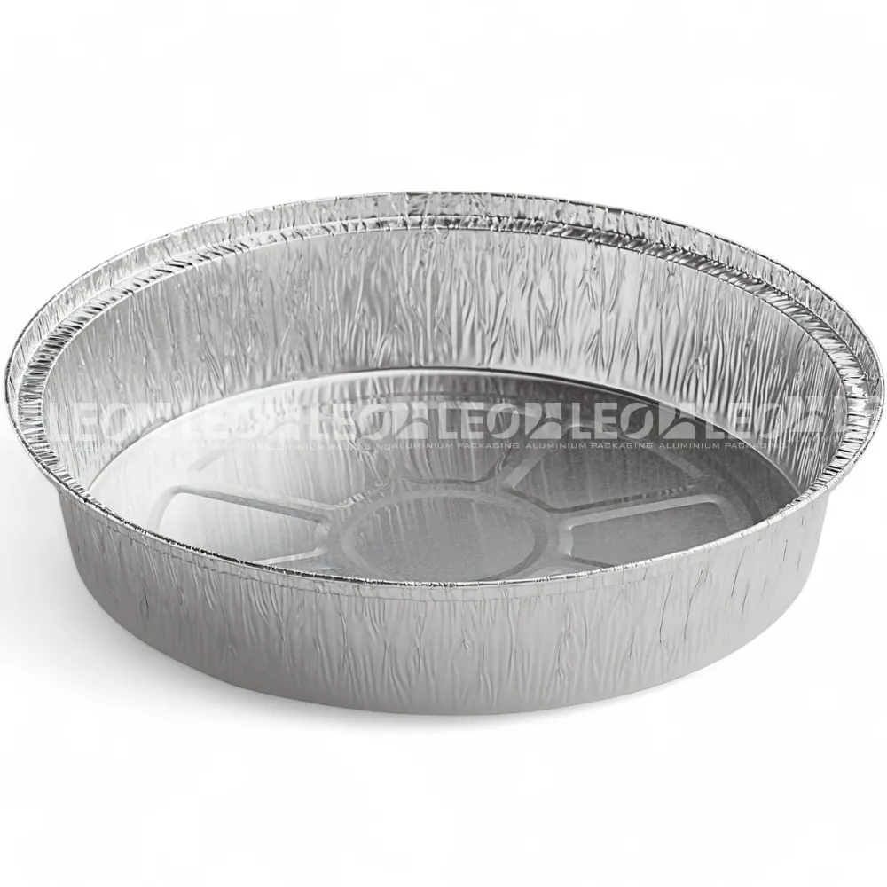 Cận cảnh độ sâu lòng khay nhôm phổ thông tròn 1020ml từ LEO Aluminium Packaging