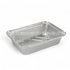Cận cảnh độ sâu lòng khay nhôm phổ thông hình chữ nhật 1720ml từ LEO Aluminium Packaging