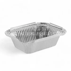 Cận cảnh độ sâu lòng khay nhôm phổ thông hình chữ nhật 250ml từ LEO Aluminium Packaging