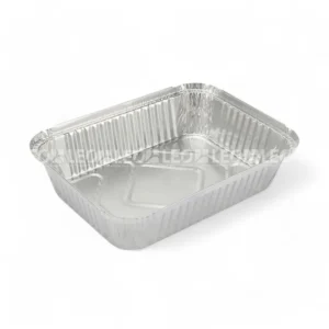 Cận cảnh độ sâu lòng khay nhôm phổ thông hình chữ nhật 3200ml từ LEO Aluminium Packaging