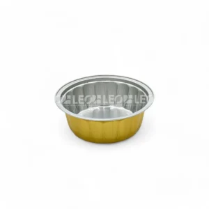 Cận cảnh lòng khay nhôm tròn cao cấp 250ml từ LEO Aluminium Packaging