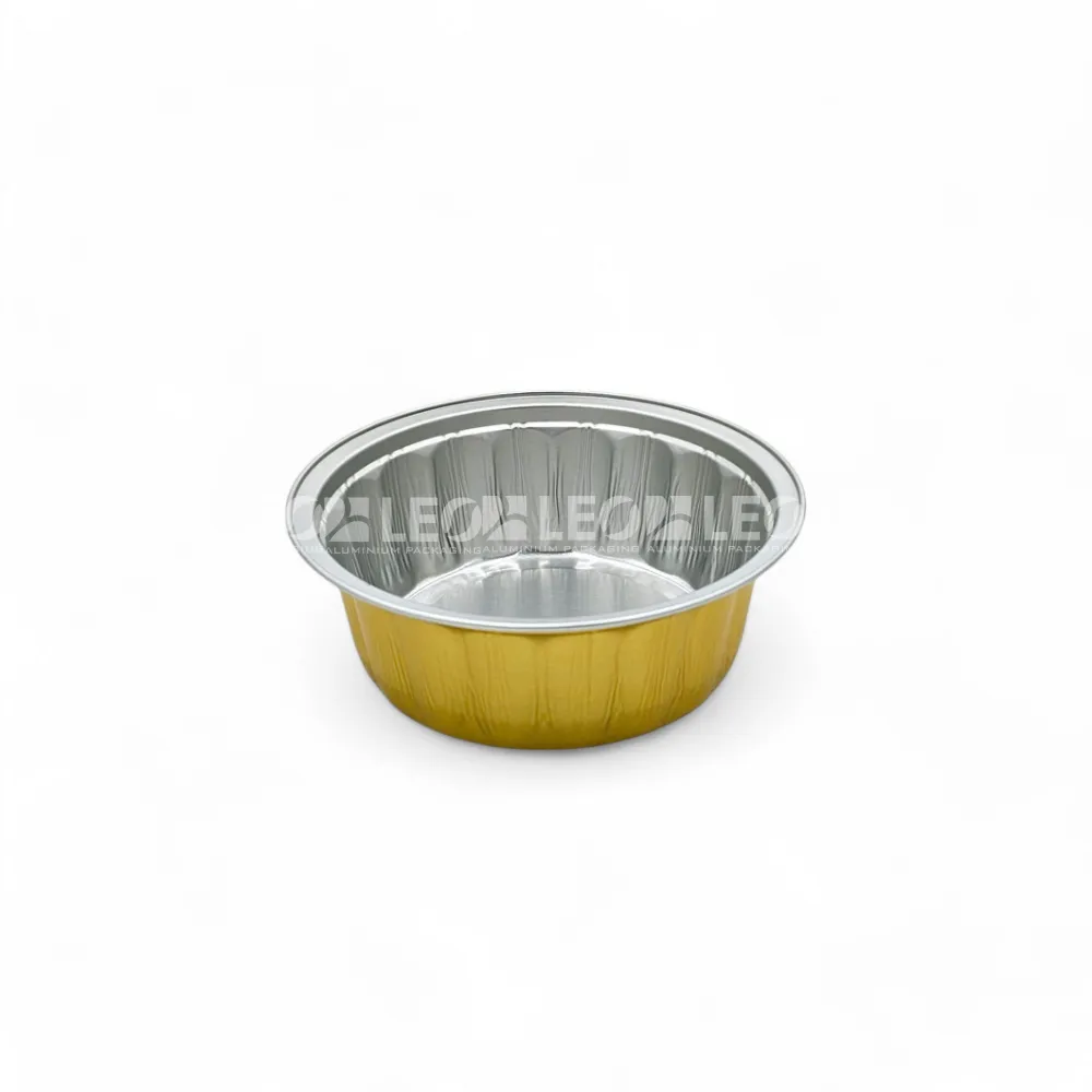 Cận cảnh lòng khay nhôm tròn cao cấp 250ml từ LEO Aluminium Packaging
