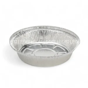 Cận cảnh độ sâu lòng khay nhôm phổ thông tròn 670ml từ LEO Aluminium Packaging