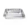 Cận cảnh miệng khay & độ sâu lòng khay nhôm phổ thông hình chữ nhật 5020ml từ LEO Aluminium Packaging