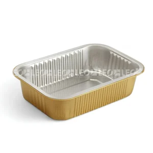 Cận cảnh khay nhôm chữ nhật cao cấp 750ml sâu lòng