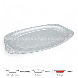Khay nhôm oval 1500ml