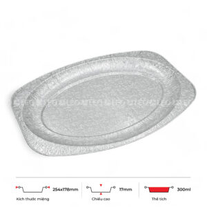 Khay nhôm oval 300ml