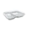 Khay nhôm đựng cơm 2 ngăn 850ml & nắp nhựa đi kèm thực tế từ LEO Aluminium Packaging