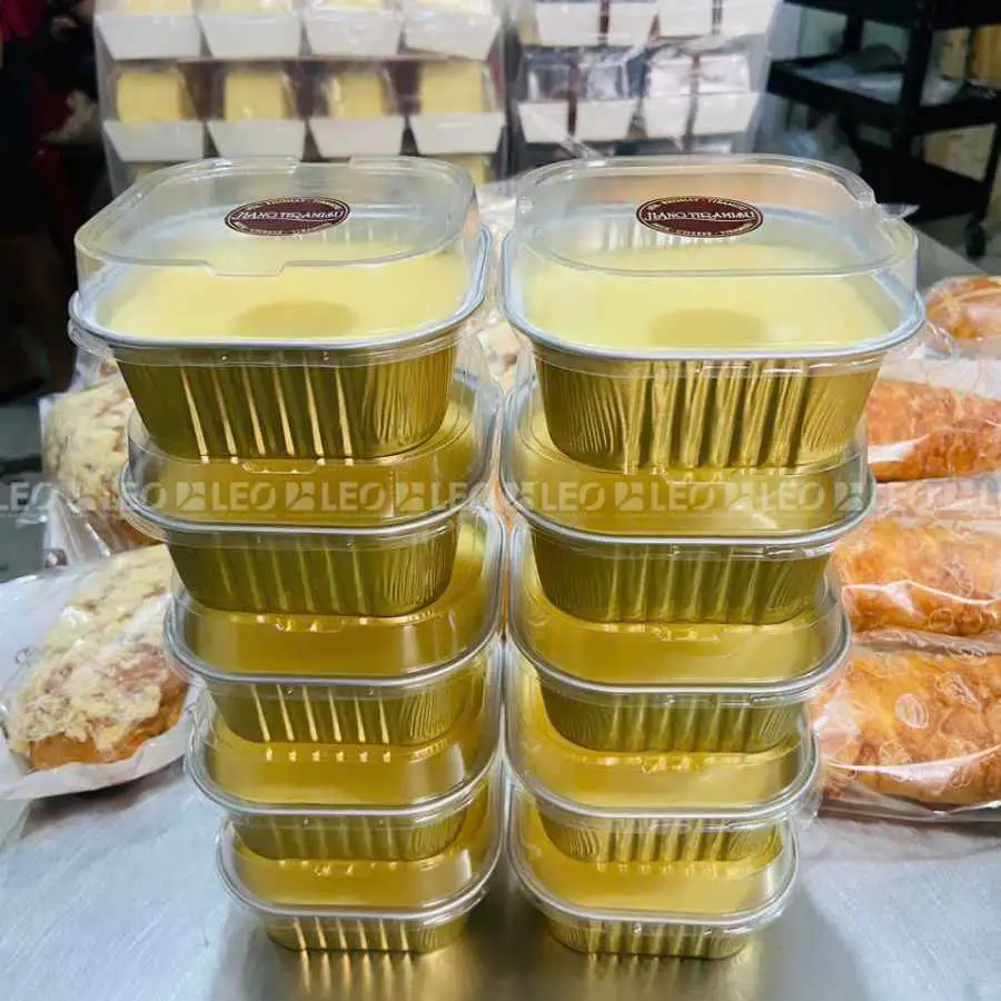 Khay nhôm vuông cao cấp 300ml 6 Khay nhôm vuông cao cấp 300ml