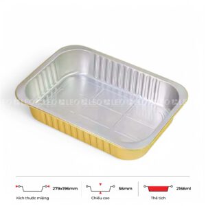 Khay nhôm cao cấp chữ nhật 2166ml