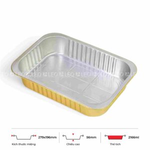 Công nghệ M.A.P 25 Khay nhôm chữ nhật cao cấp 2166ml