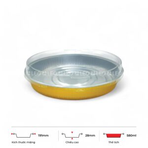 Khay nhôm tròn cao cấp 580ml