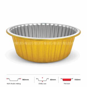 Ready To Eat (RTE) 18 Khay nhôm tròn cao cấp 1100ml
