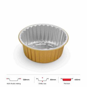 Ready To Eat (RTE) 12 Khay nhôm tròn cao cấp 450ml