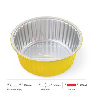 Khay nhôm tròn cao cấp 5000ml