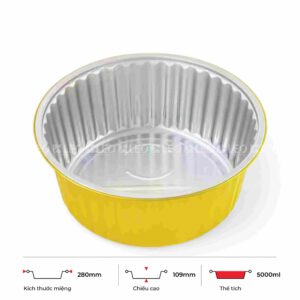 Công nghệ cấp đông 13 Khay nhôm tròn cao cấp 5000ml