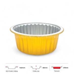 Khay nhôm tròn cao cấp 570ml