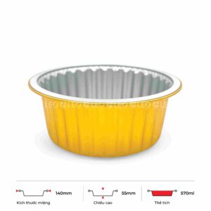 Đại lý phân phối 19 Khay nhôm tròn cao cấp 570ml