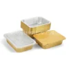 Khay nhôm chữ nhật cao cấp 1435ml LEO Aluminium Packaging và các loại nắp đi kèm (nắp nhựa & nắp seal)