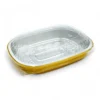Khay nhôm oval cao cấp 425ml và nắp nhựa đi kèm thực tế