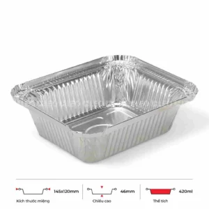 Đại lý phân phối 37 Khay nhôm chữ nhật 420ml