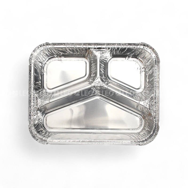 Khay nhôm đựng cơm 3 ngăn 800ml 4 Khay nhôm 3 ngăn 700ml