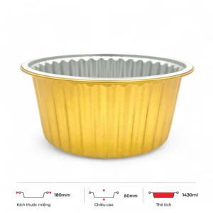 Khay nhôm tròn cao cấp 1430ml